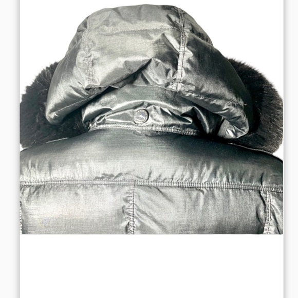 Burberry Blue Fox Goose Down Hood Puffer Coat Jacket - Picture 8 of 11